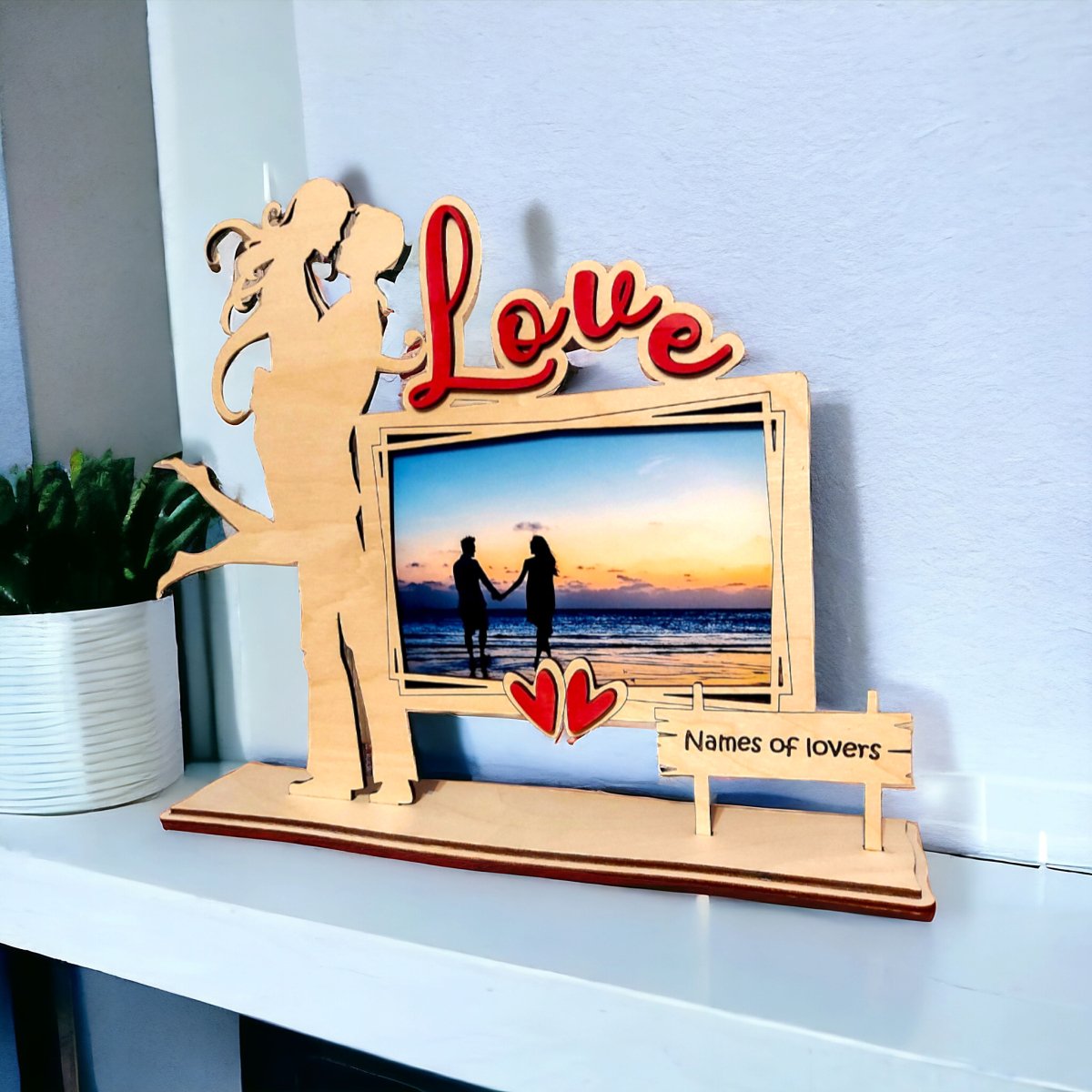 Regalo personalizzato San Valentino: Cuore in legno intrecciato 3D