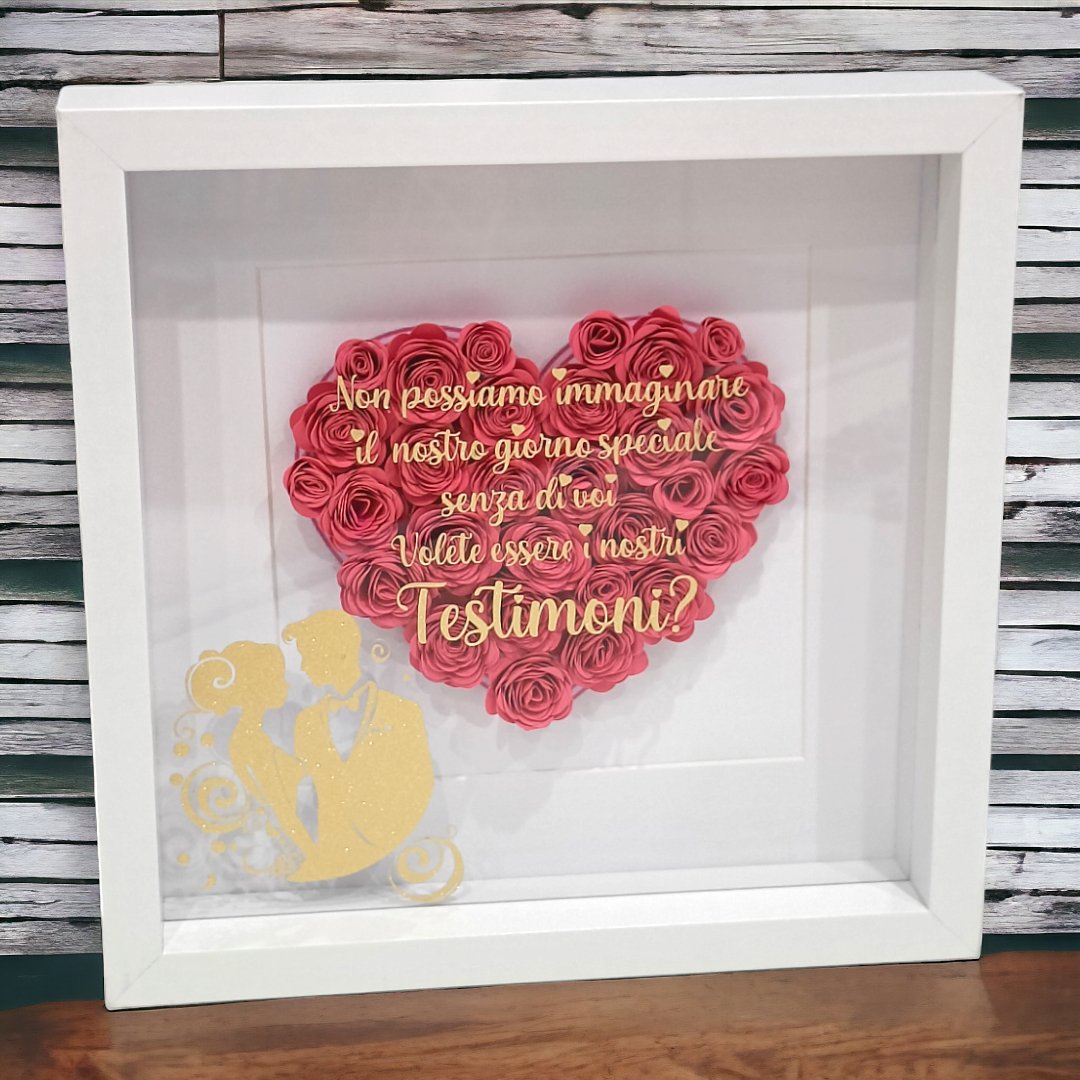 Shadowbox Cuore Testimoni - Michele Di Palma Style Wood Creations