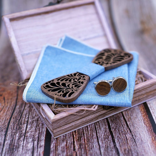 Personalized wooden bow tie