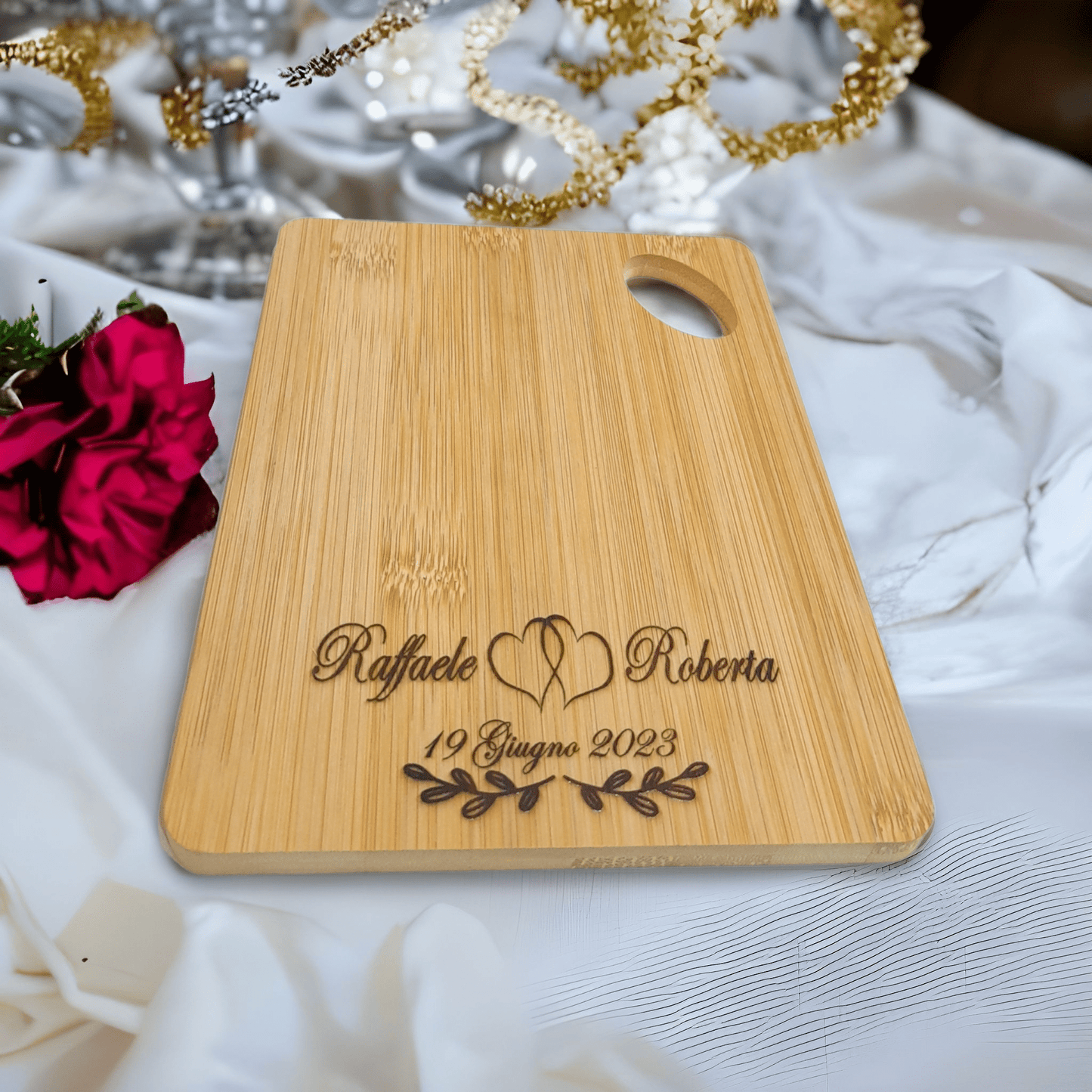 Personalized wedding favor cutting board