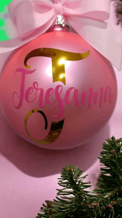 Personalized glass bauble