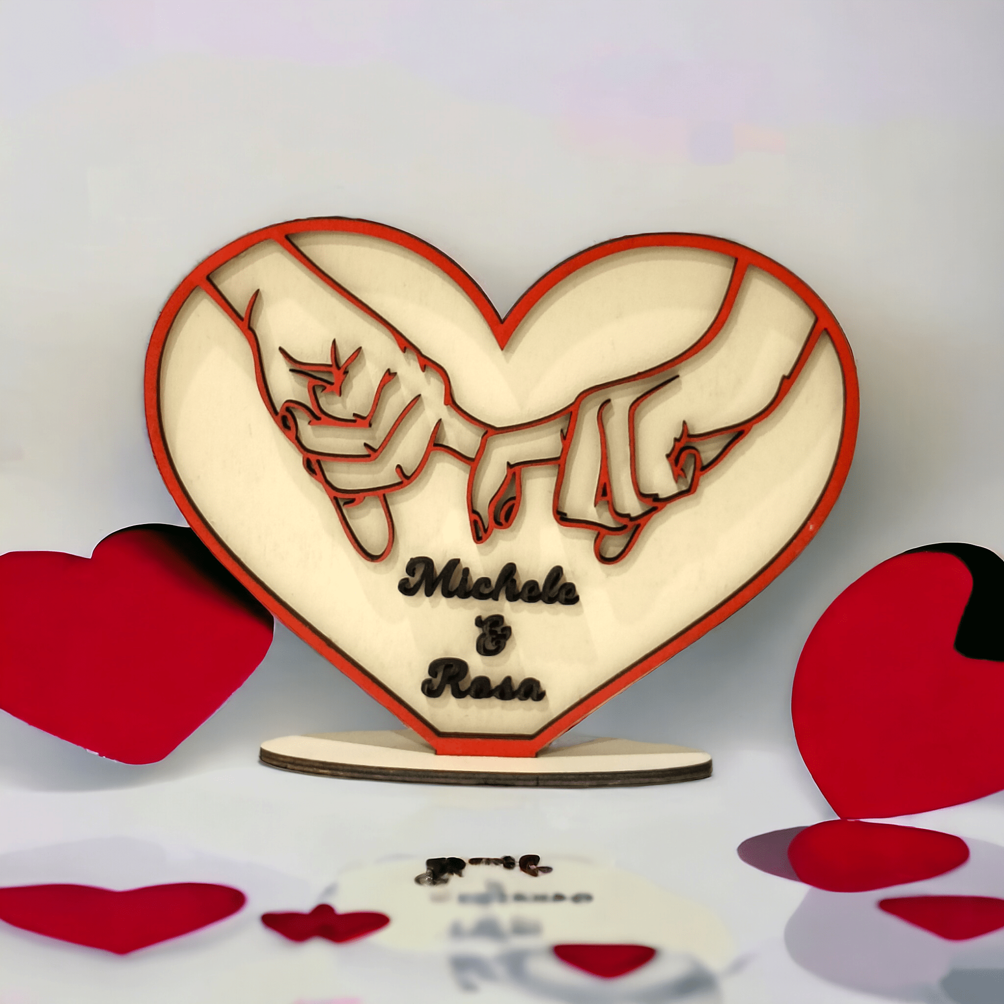 Regalo personalizzato San Valentino: Cuore in legno intrecciato 3D –  Michele Di Palma Style Wood Creations